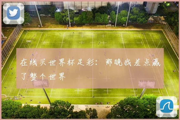 在线买世界杯足彩:那晚我差点赢了整个世界